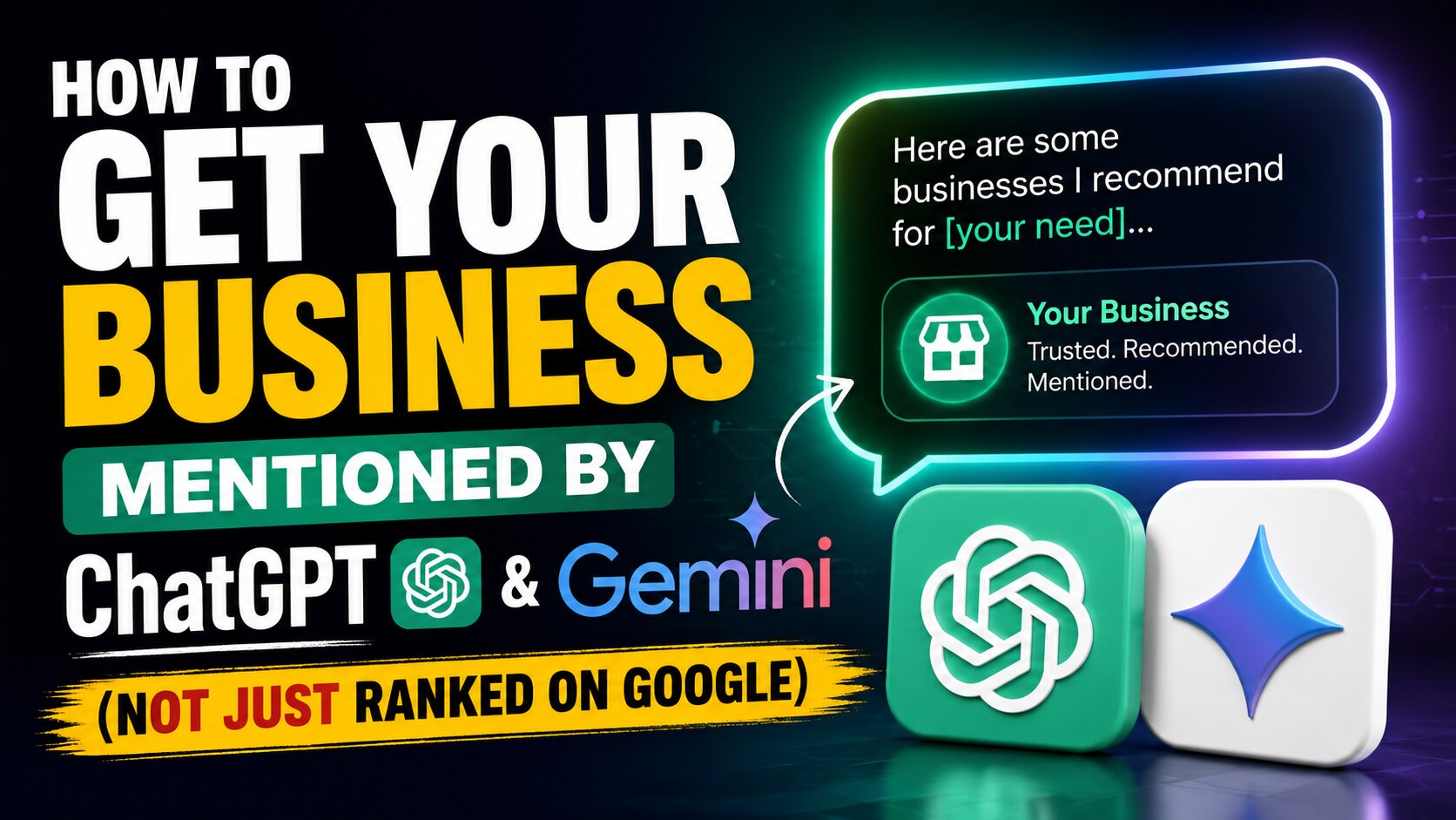 How to get your business mentioned by ChatGPT and Gemini AI search answers, not just ranked on Google