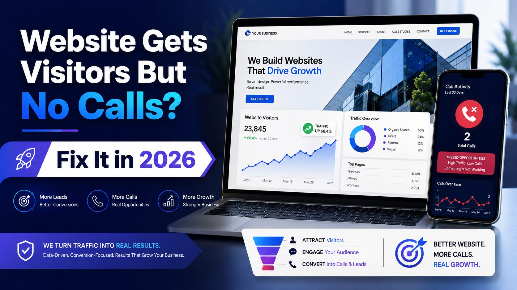 Website Gets Visitors But No Calls? Fix It in 2026