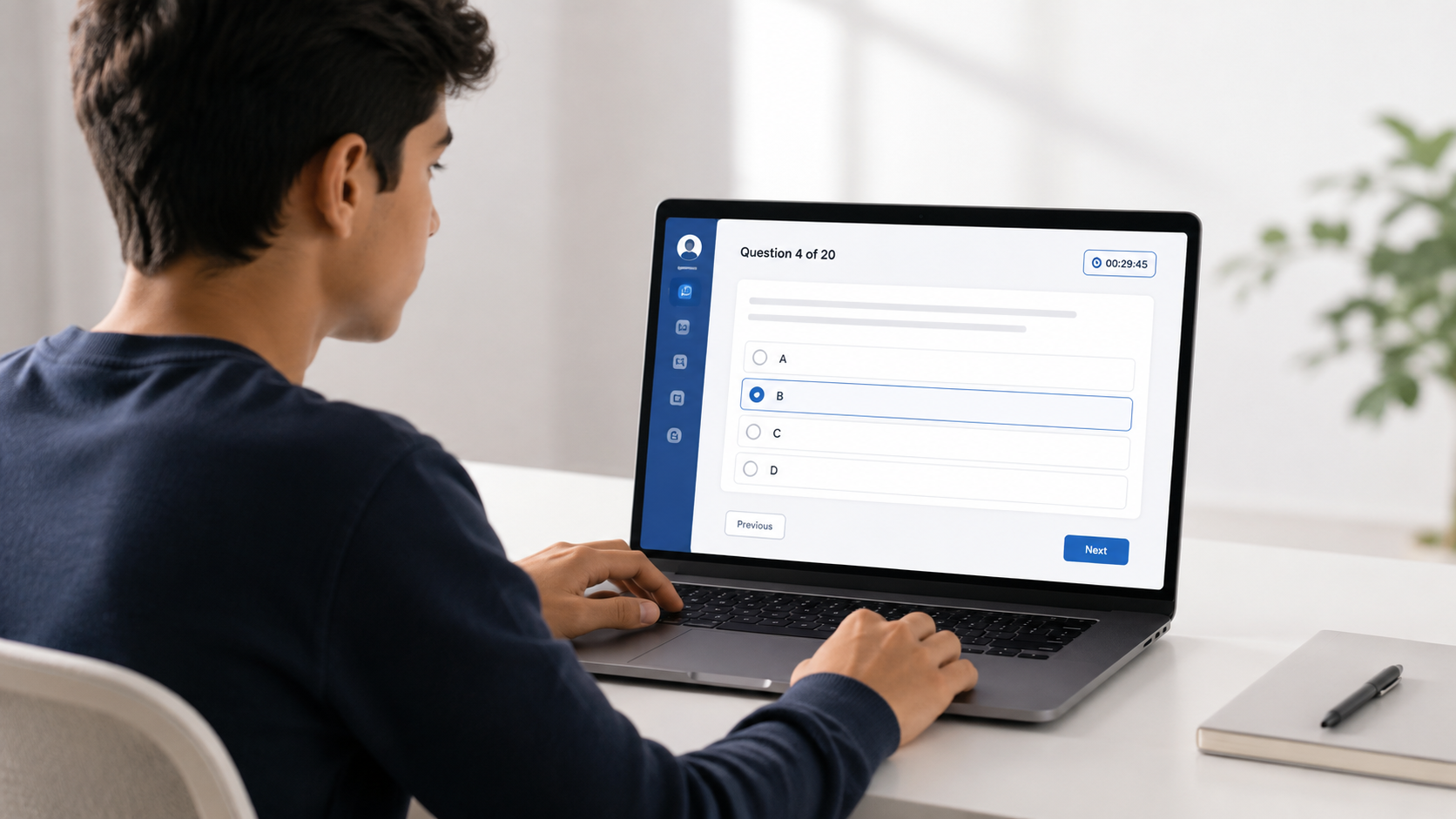 E-learning platform website built for a school