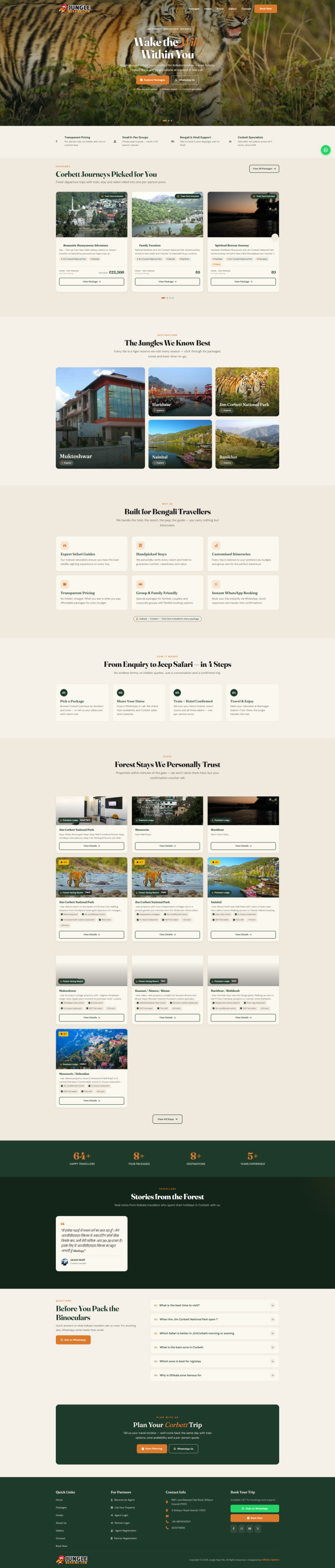Jungle Near Me — destination and jungle safari page covering safari zones, stays and booking information