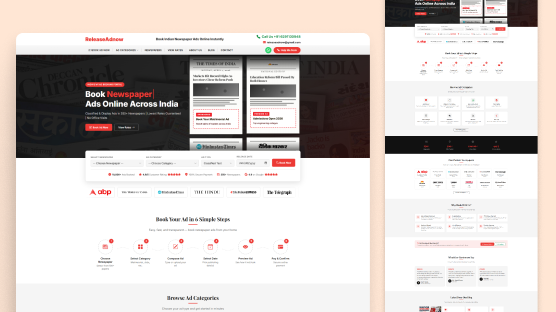 Releaseadsnow newspaper ad booking website